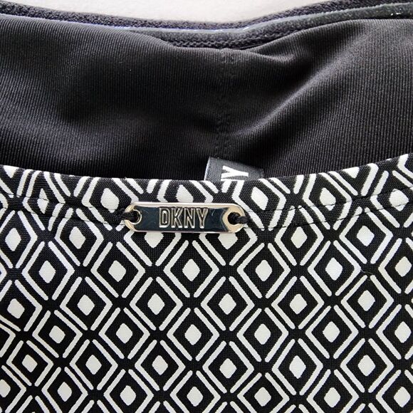 DKNY Strapless One Piece Swimsuit Black & White Size M - Picture 8 of 9